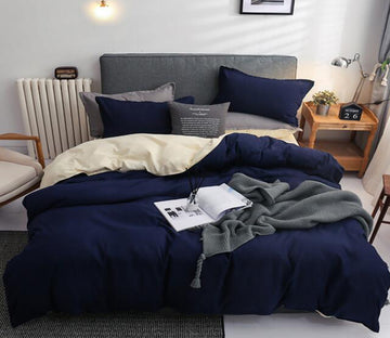 3D Navy 12099 Bed Pillowcases Quilt