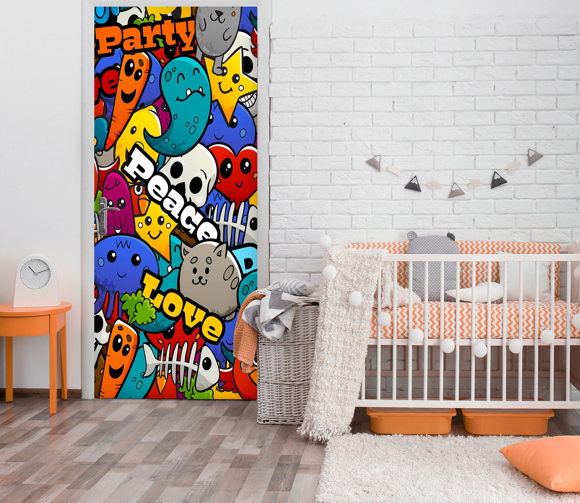 3D Colorful 25012 Door Mural