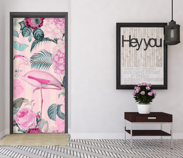 3D Flamingo Rose Pink 118124 Andrea Haase Door Mural