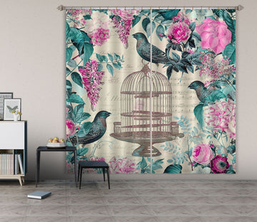 3D Birds Tweet 043 Andrea haase Curtain Curtains Drapes Curtains AJ Creativity Home 