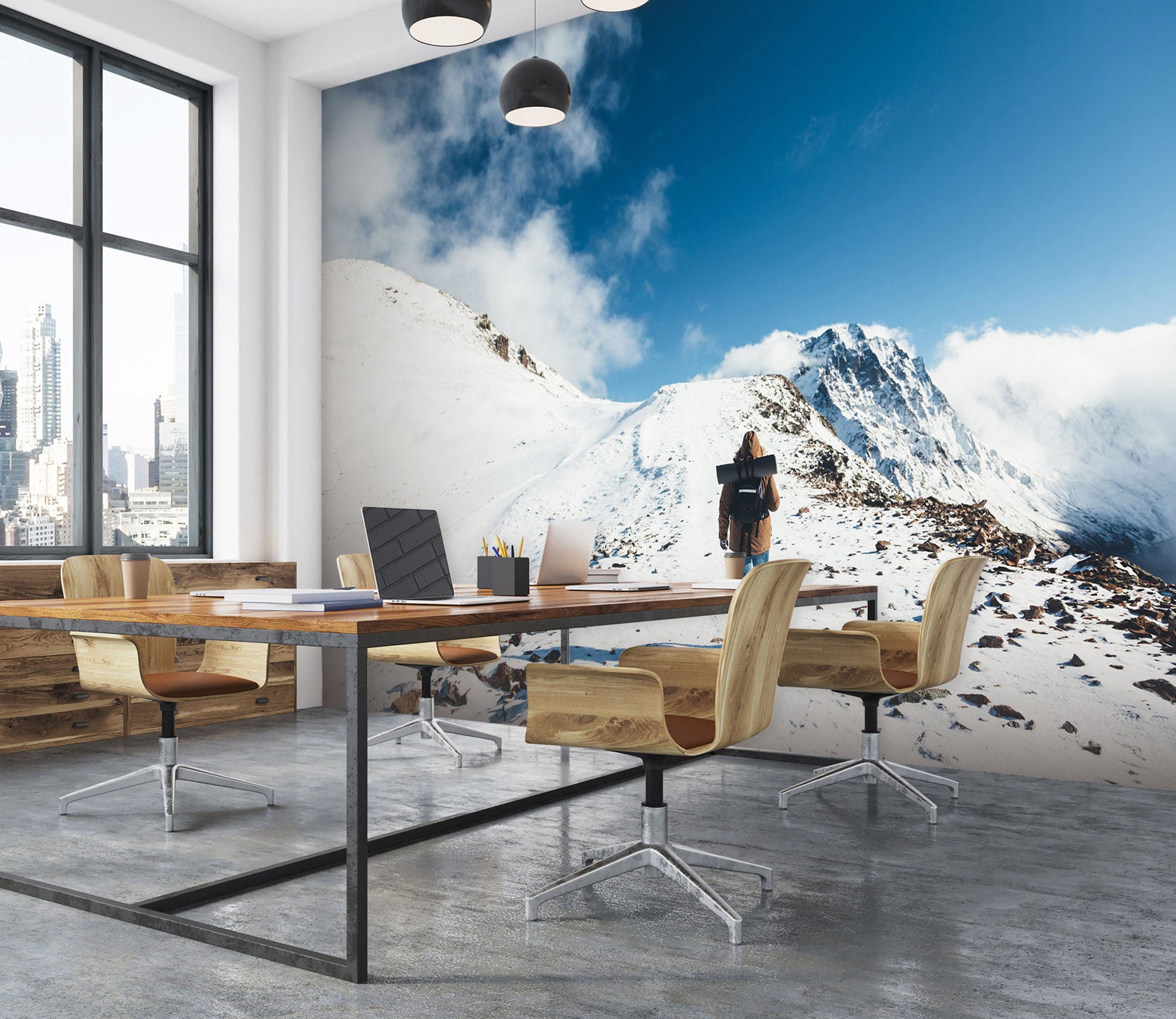 3D Snow White Mountain 036 Wall Murals