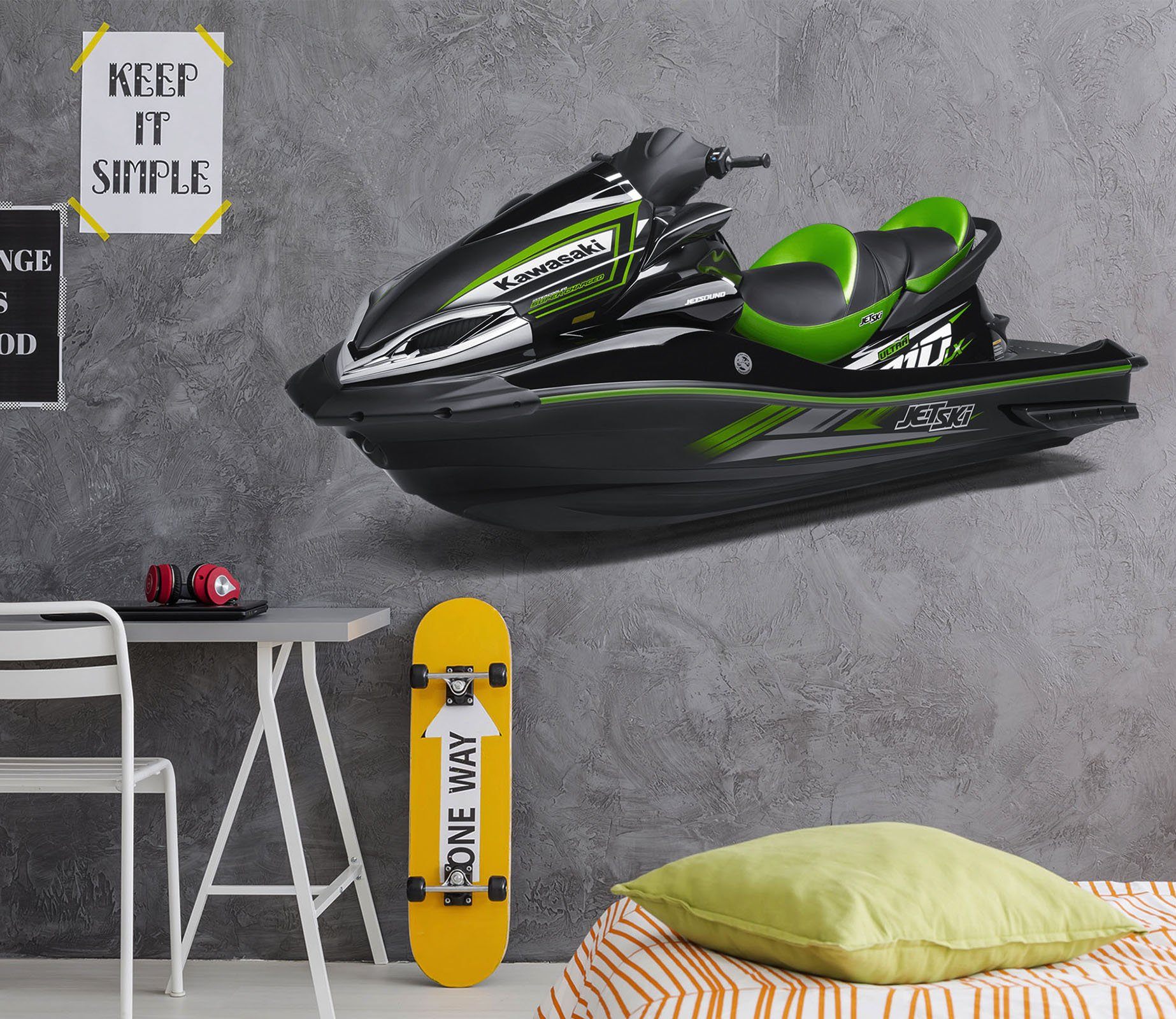 3D Kawasaki Motorboat 0037 Vehicles Wallpaper AJ Wallpaper 