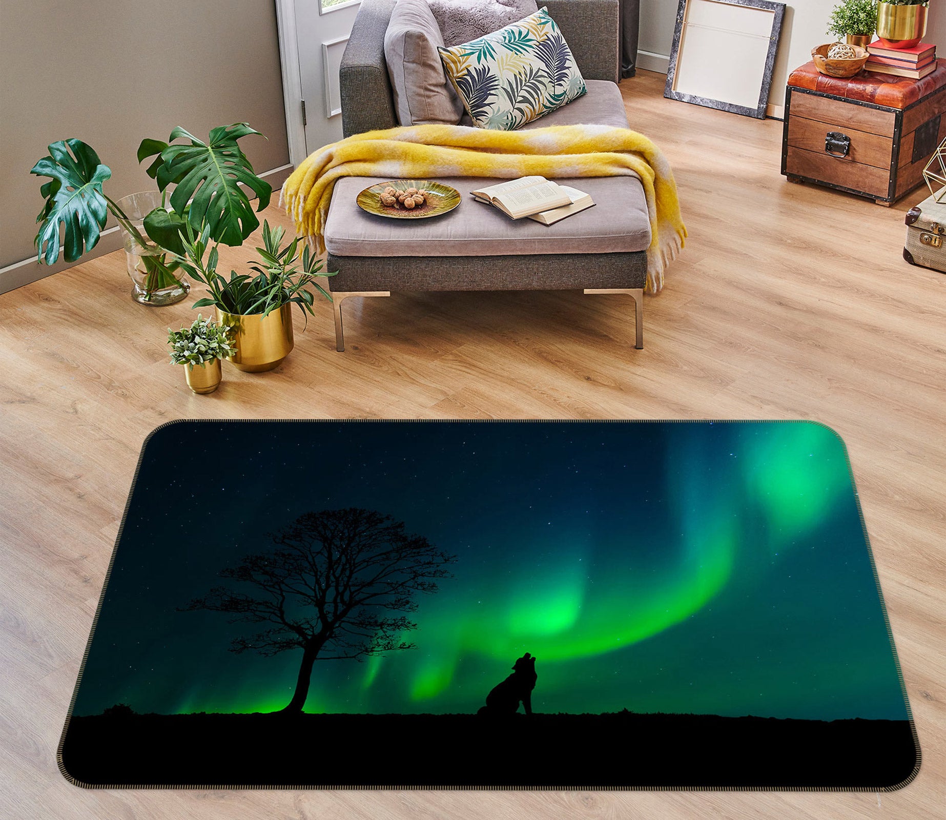 3D Green Light 30040 Non Slip Rug Mat