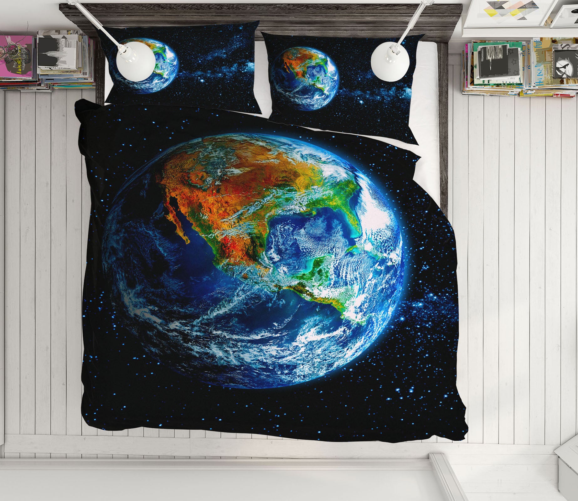 3D Earth 60234 Bed Pillowcases Quilt