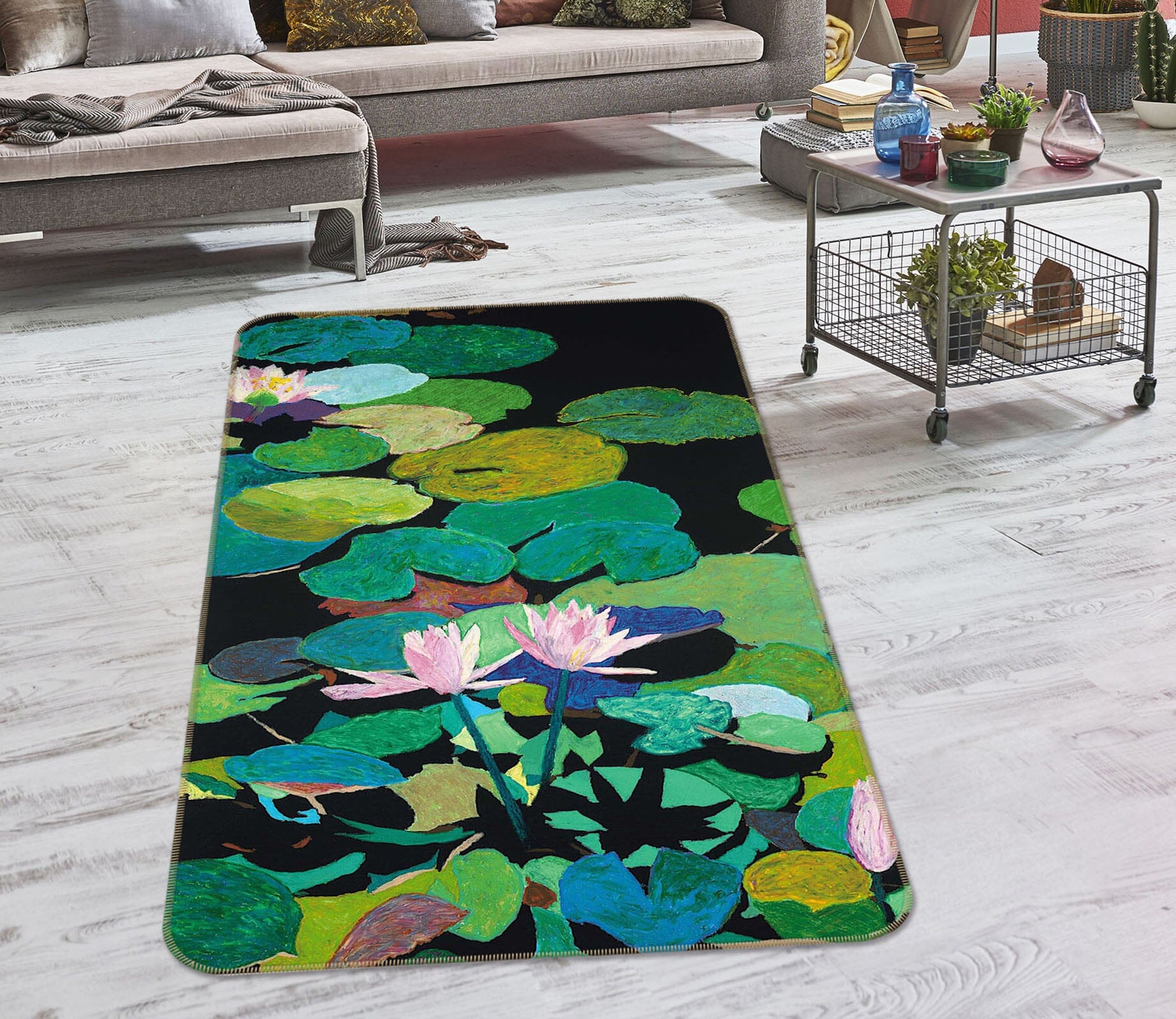 3D Beautiful Pond 3028 Allan P. Friedlander Rug Non Slip Rug Mat Mat AJ Creativity Home 