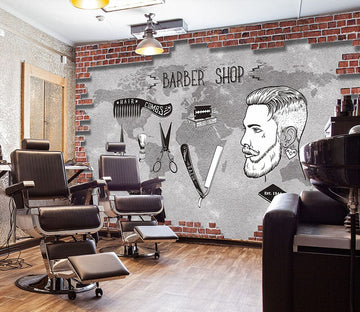 3D Short Hair Style 1470 Barber Shop Wall Murals Wallpaper AJ Wallpaper 2 