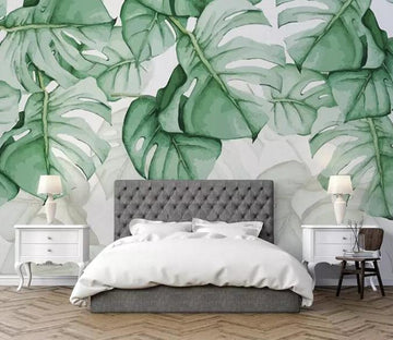 3D Green Leaves 045 Wall Murals Wallpaper AJ Wallpaper 2 