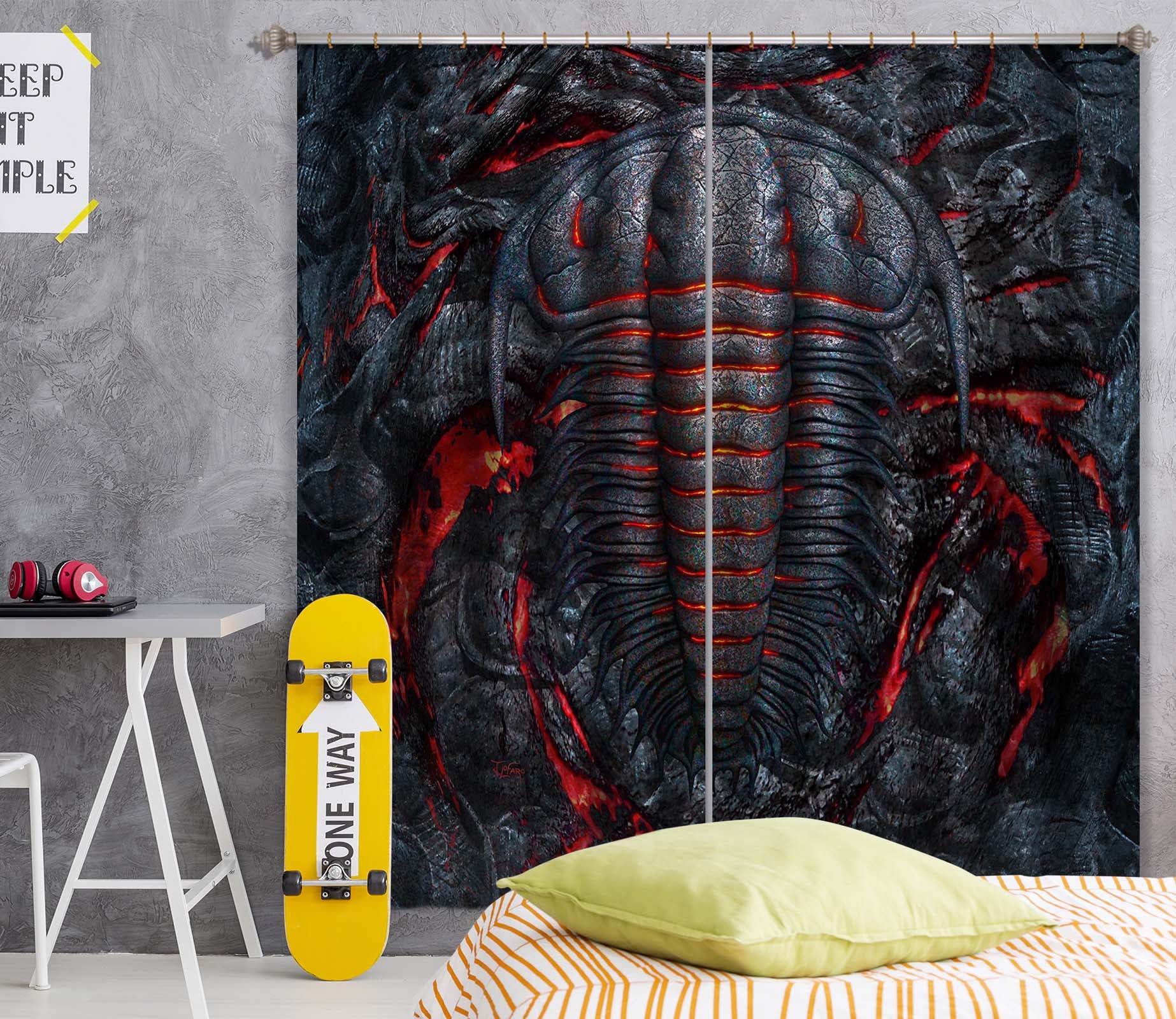 3D Permian Heat 86089 Jerry LoFaro Curtain Curtains Drapes