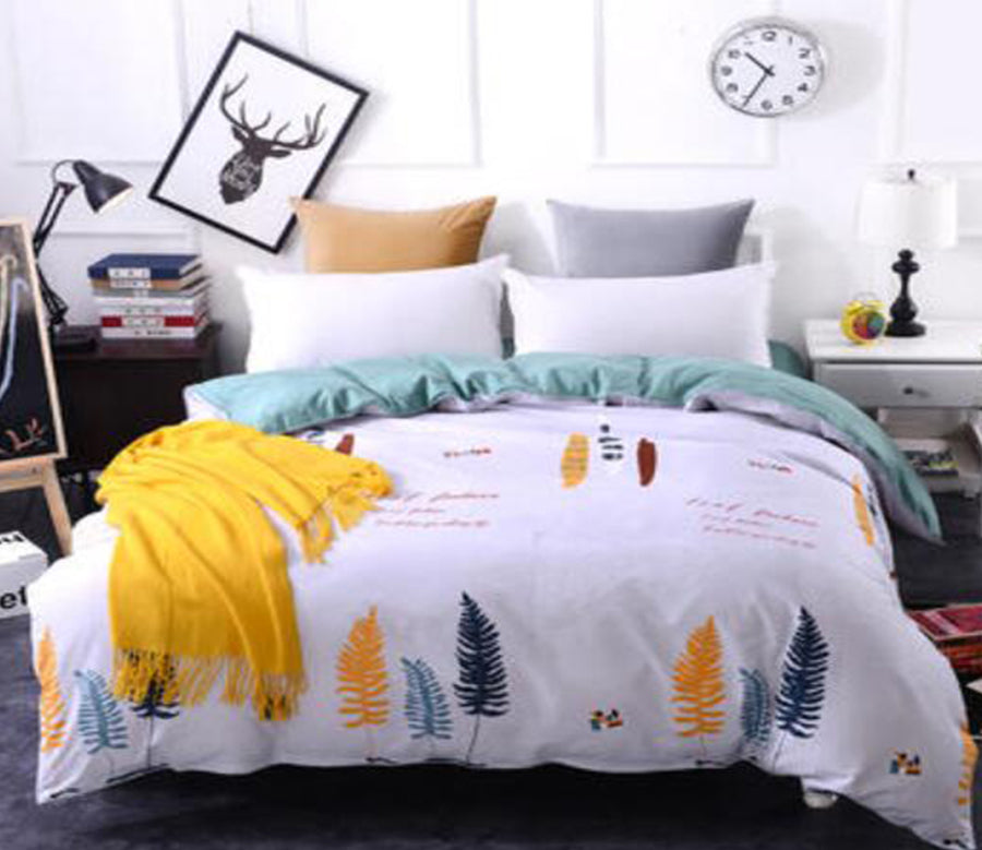 3D Yellow-Green Tree 4158 Bed Pillowcases Quilt