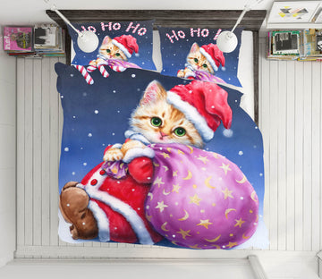3D Christmas Cat 5840 Kayomi Harai Bedding Bed Pillowcases Quilt Cover Duvet Cover