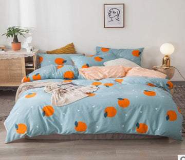 3D Orange 14229 Bed Pillowcases Quilt