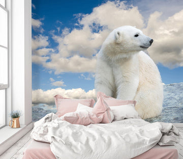 3D Polar Bear Cloud 341 Wall Murals Wallpaper AJ Wallpaper 2 