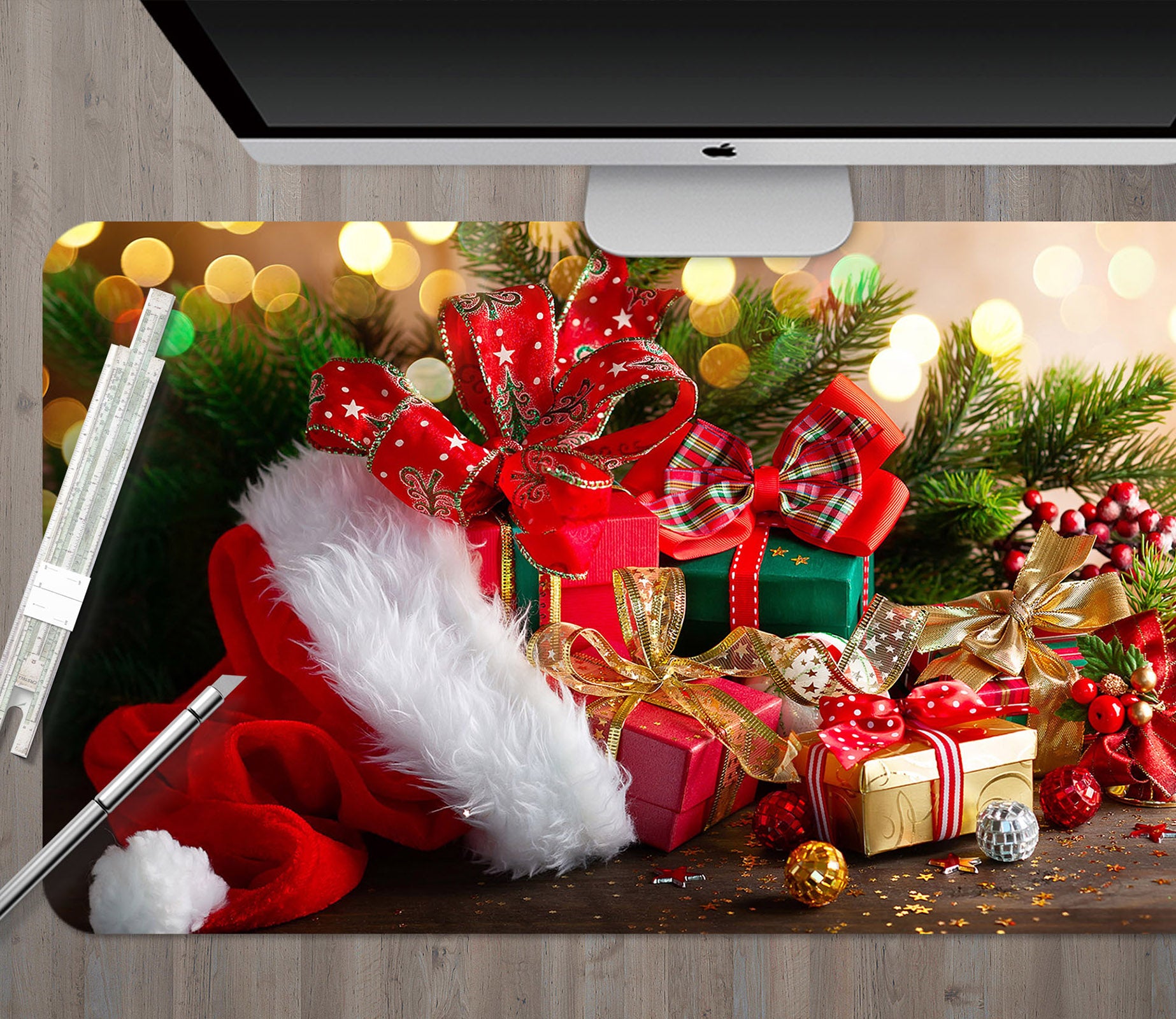 3D Many Gift 51227 Christmas Desk Mat Xmas