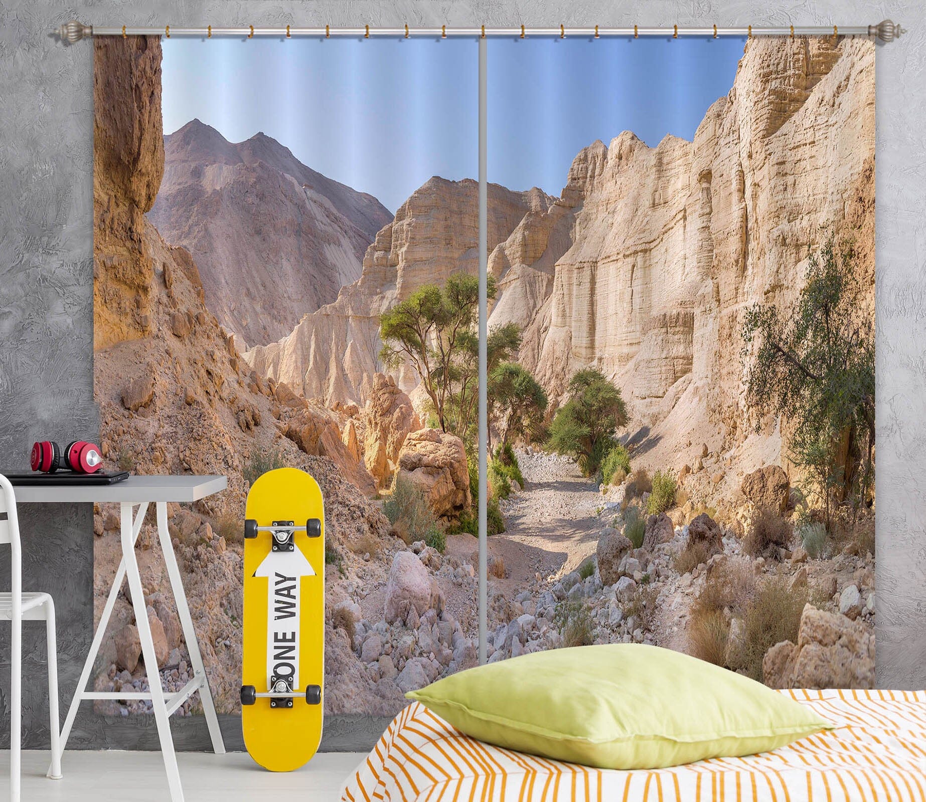 3D Sunny Valley 230 Assaf Frank Curtain Curtains Drapes Curtains AJ Creativity Home 
