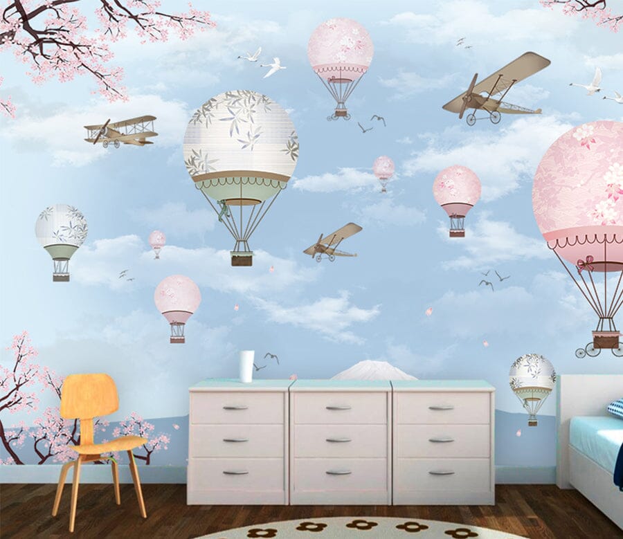 3D Hot Air Balloon WC035 Wall Murals Wallpaper AJ Wallpaper 2 