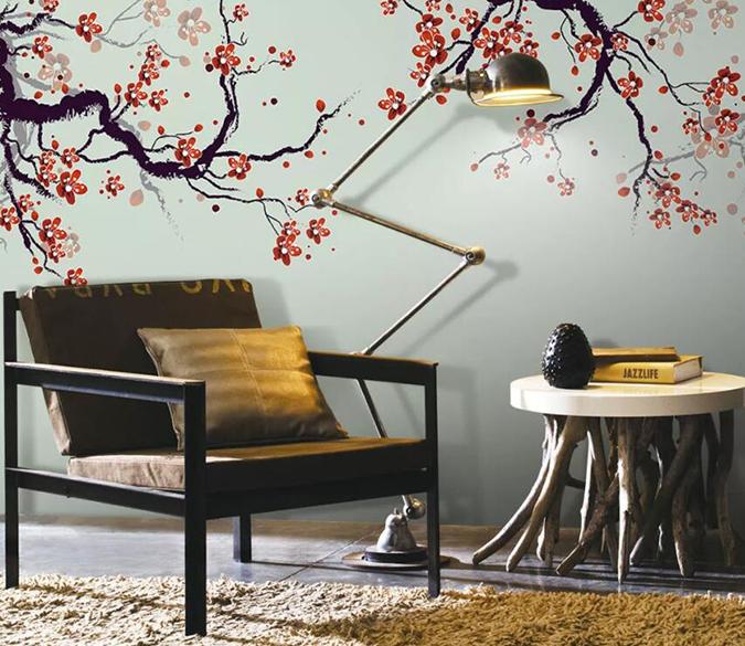 3D Red Plum 067 Wall Murals Wallpaper AJ Wallpaper 2 