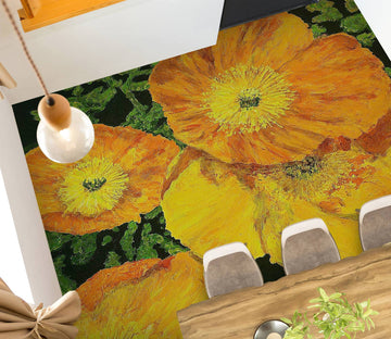 3D Yellow Flower 9601 Allan P. Friedlander Floor Mural