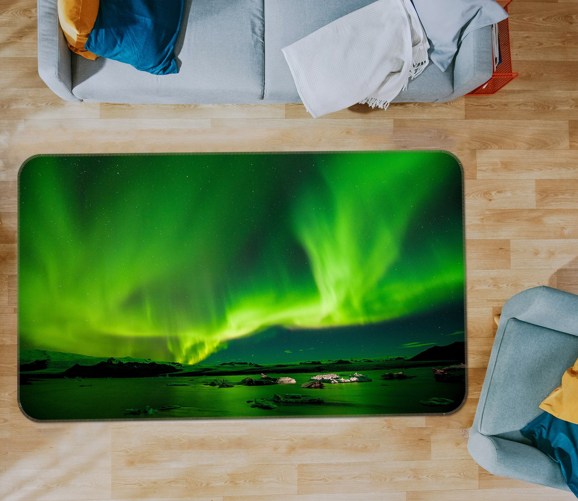 3D Green Light 35196 Non Slip Rug Mat