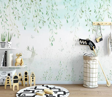 3D Green Leaf 2189 Wall Murals Wallpaper AJ Wallpaper 2 
