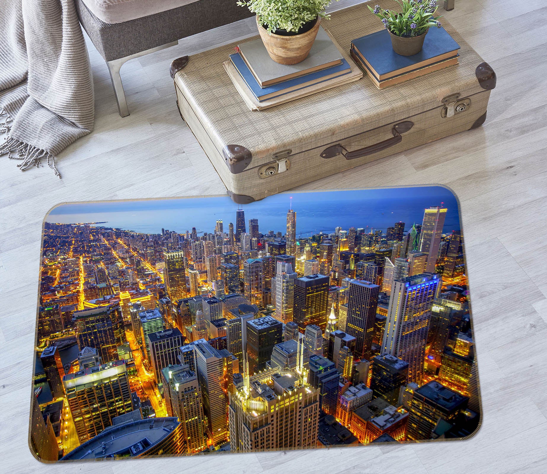 3D City Building 34153 Non Slip Rug Mat