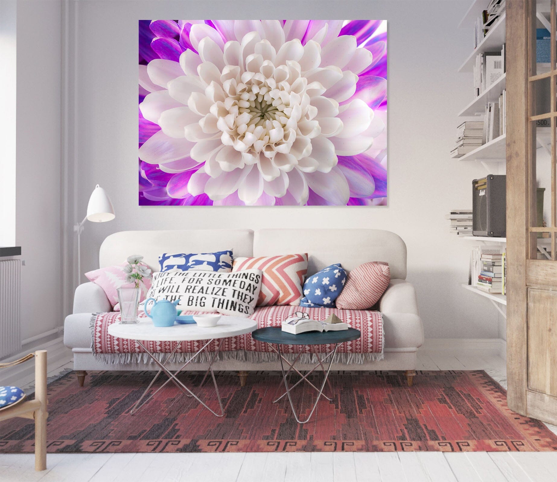3D White Chrysanthemum 031 Assaf Frank Wall Sticker Wallpaper AJ Wallpaper 2 
