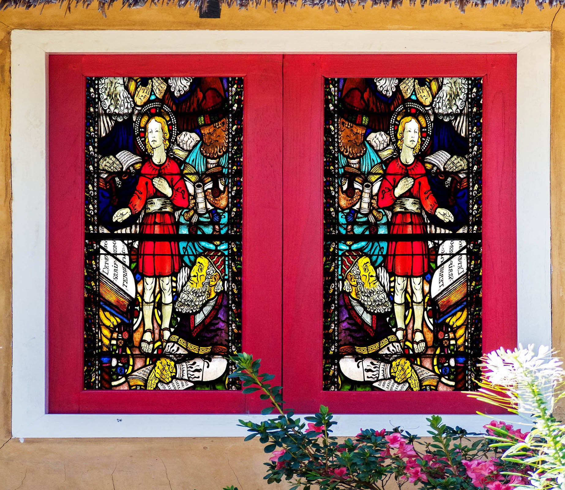 3D Prince Bible 156 Window Film Print Sticker Cling Stained Glass UV Block