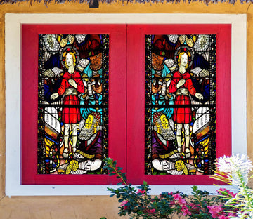 3D Prince Bible 156 Window Film Print Sticker Cling Stained Glass UV Block