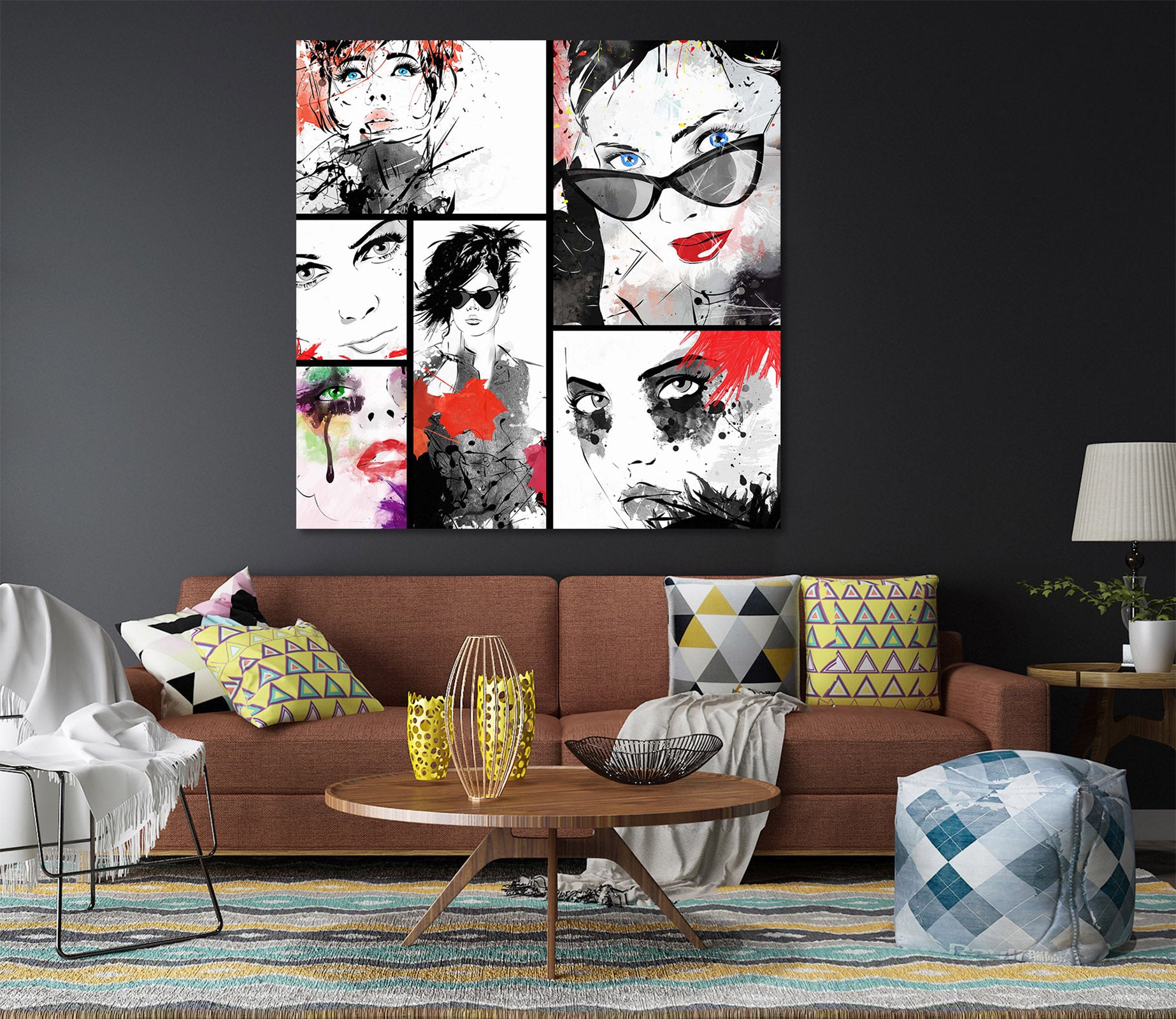 3D Sunglasses Woman 1018 Wall Sticker