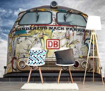 3D Old Car Doodle 075 Vehicle Wall Murals