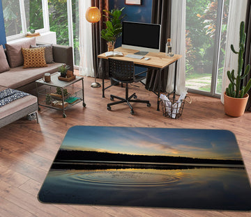 3D Night Forest Lake 1018 Jerry LoFaro Rug Non Slip Rug Mat