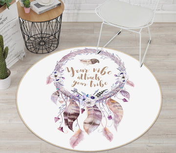 3D Dreamcatcher 29018 Round Non Slip Rug Mat