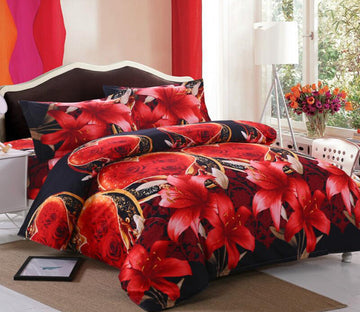 3D Rose Lily 1190 Bed Pillowcases Quilt