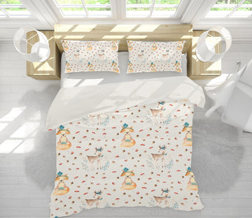 3D Fox Spotted Deer 209 Uta Naumann Bedding Bed Pillowcases Quilt Quiet Covers AJ Creativity Home 