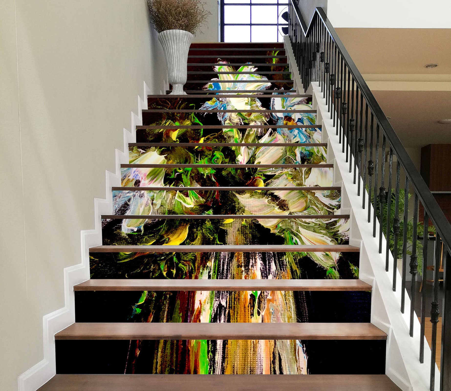 3D Painted Bouquet 2183 Skromova Marina Stair Risers