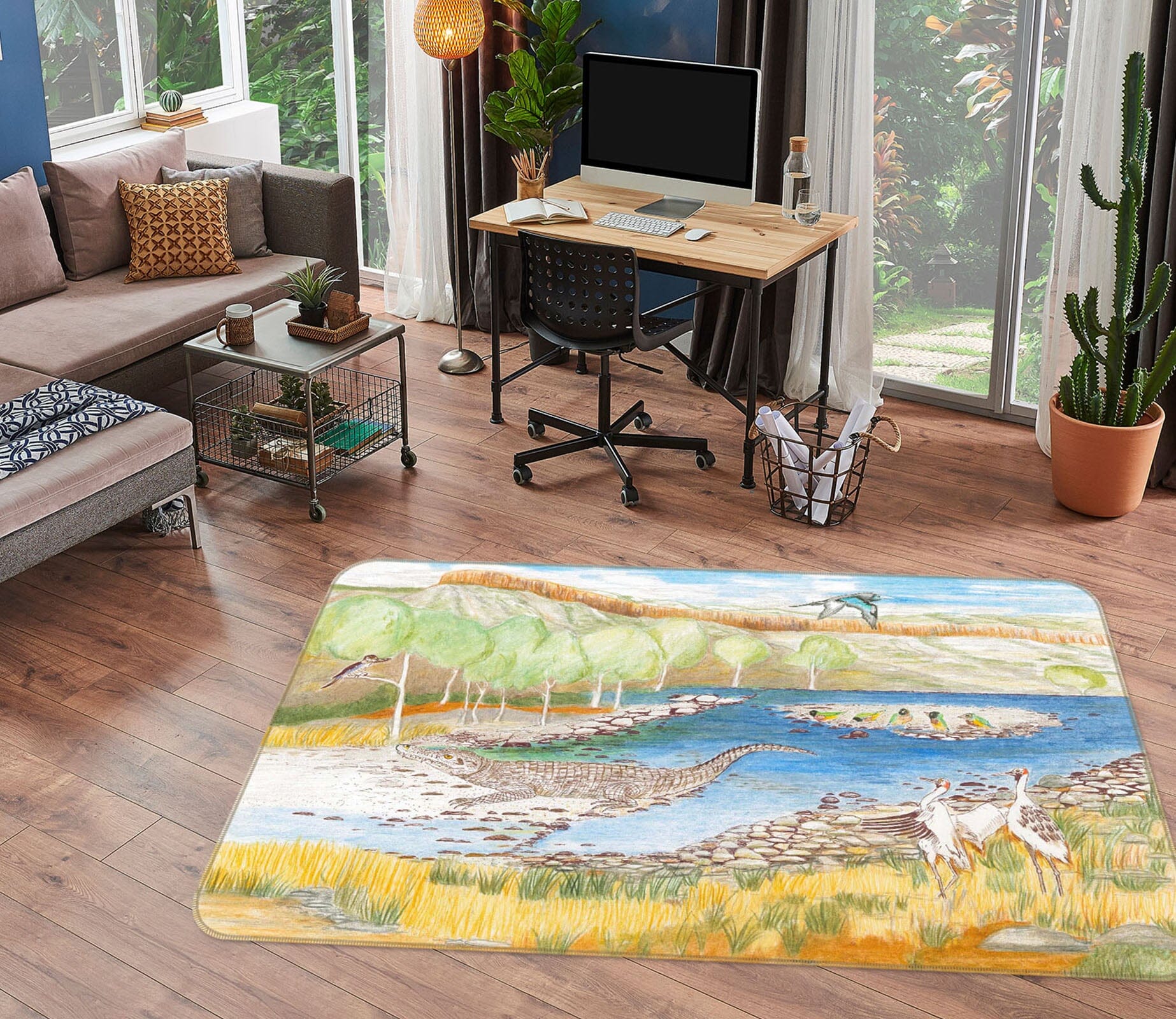 3D Alpine Sea 1512 Michael Sewell Rug Non Slip Rug Mat Mat AJ Creativity Home 