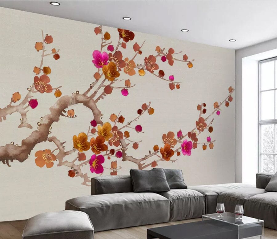 3D Red Plum 2031 Wall Murals Wallpaper AJ Wallpaper 2 