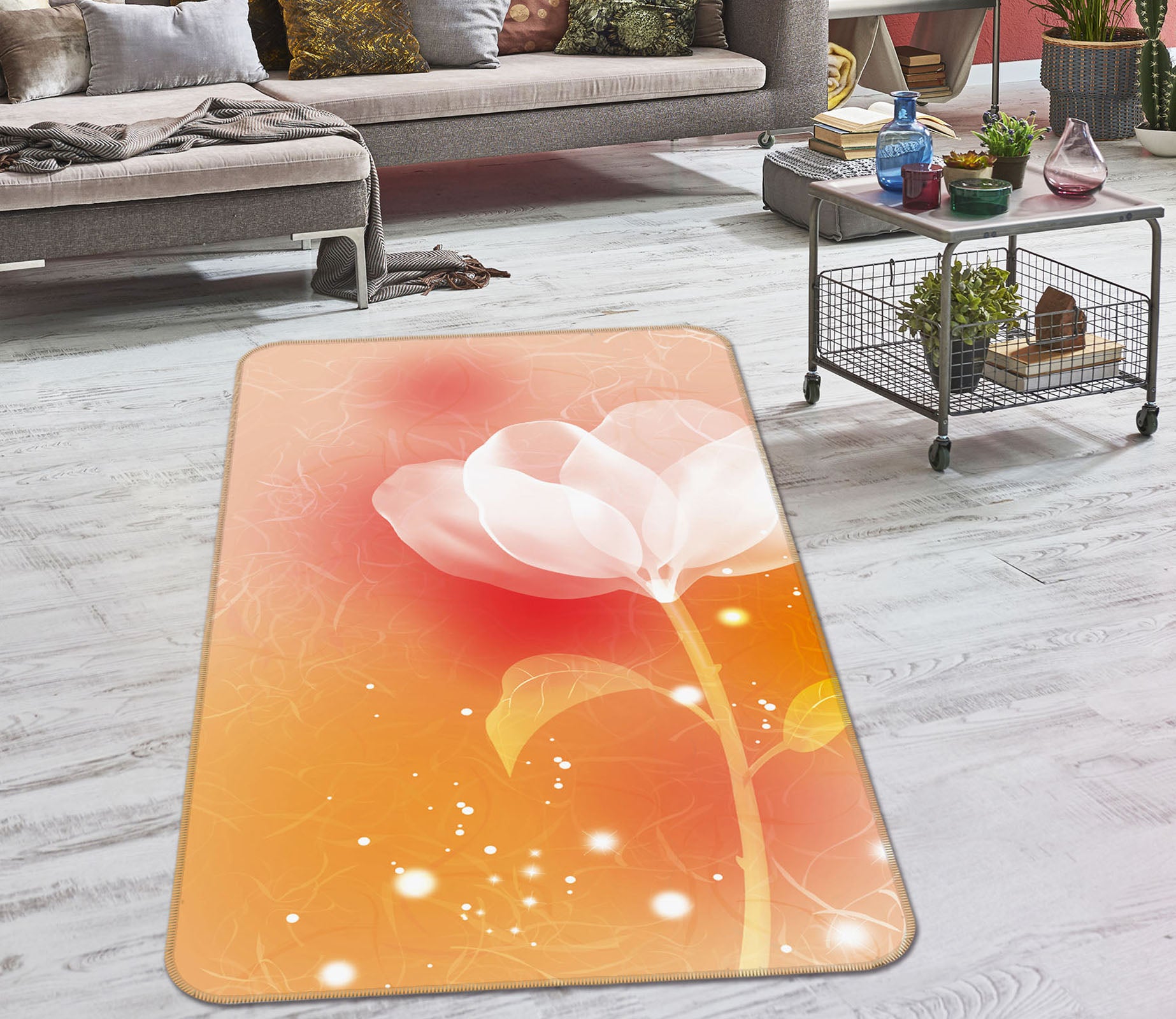 3D Flowers 32231 Non Slip Rug Mat