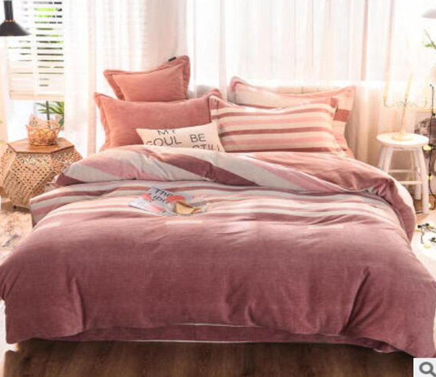3D Pink 20078 Bed Pillowcases Quilt