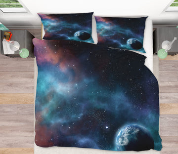 3D Cosmic Sky 59181 Bed Pillowcases Quilt