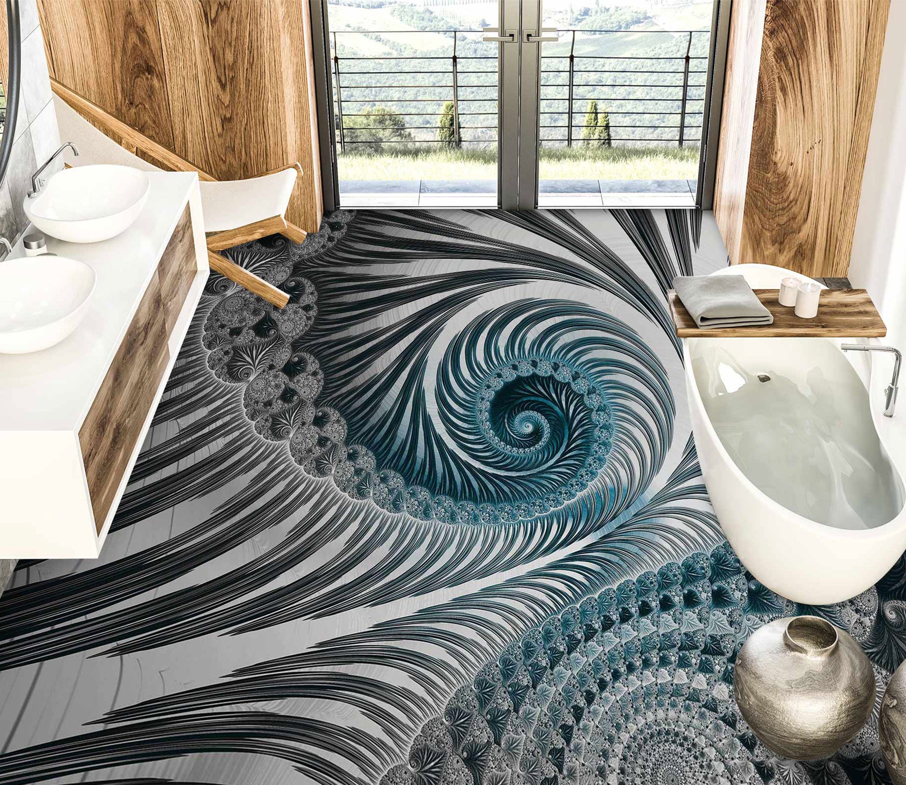 3D Thread Pattern 102149 Andrea Haase Floor Mural