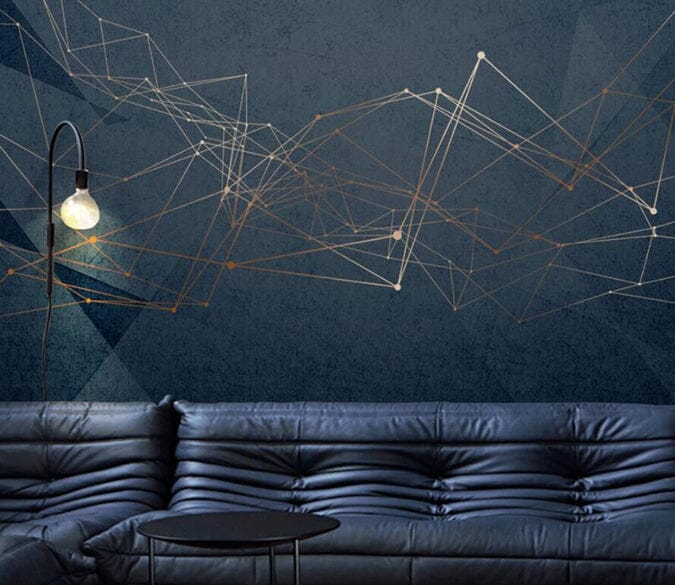 3D Golden Lines 2564 Wall Murals Wallpaper AJ Wallpaper 2 