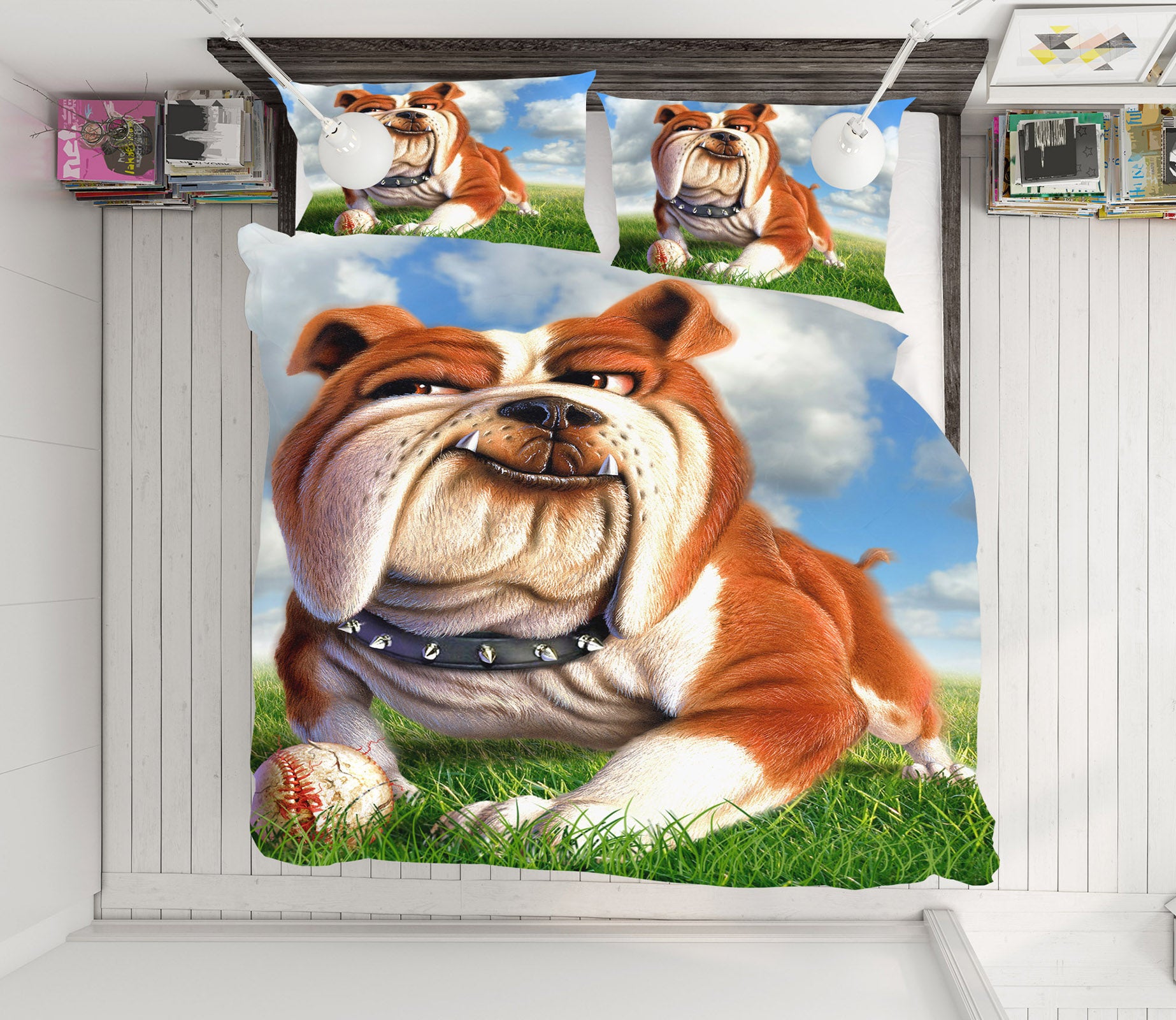 3D Bulldog 86023 Jerry LoFaro bedding Bed Pillowcases Quilt