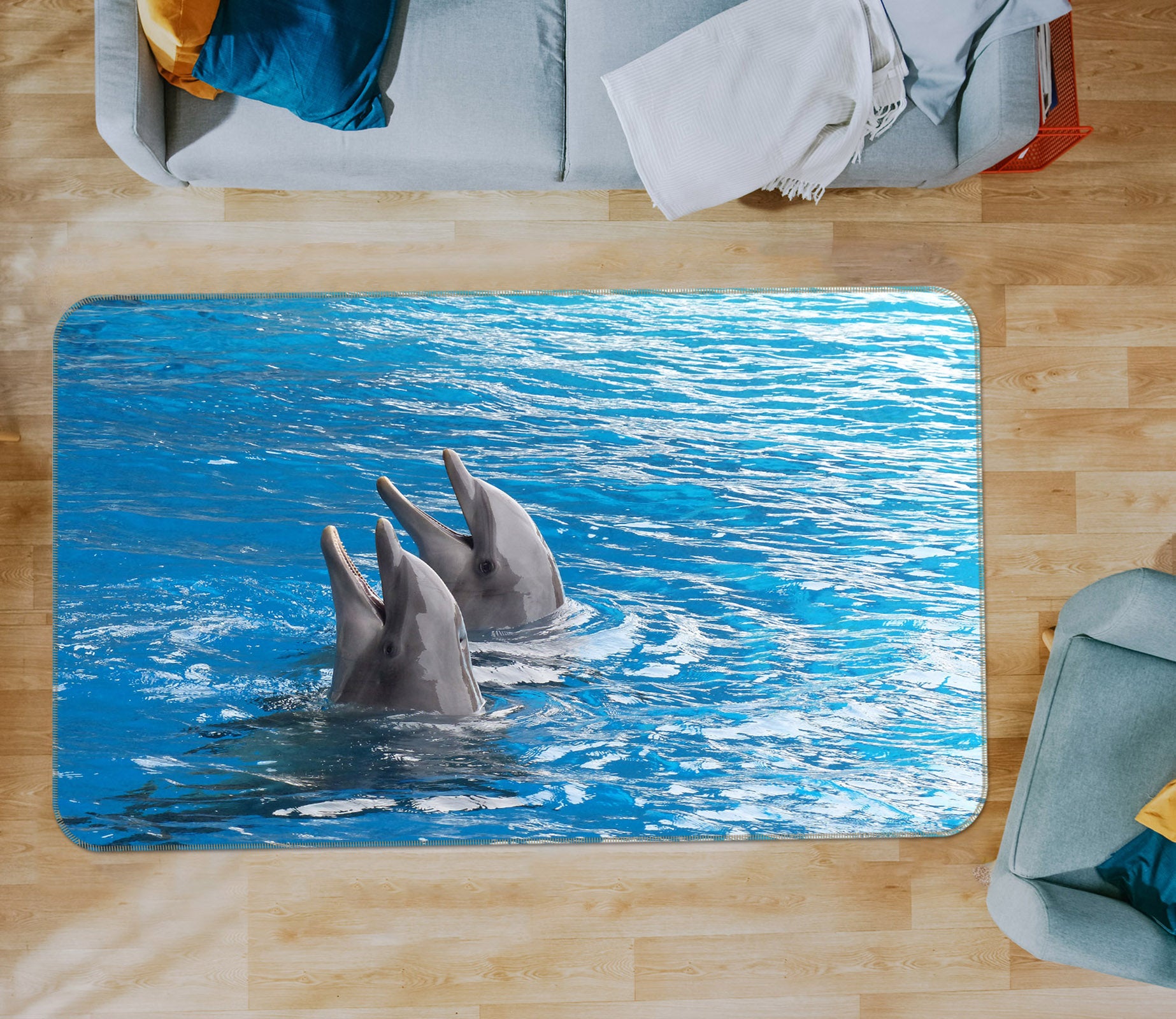 3D Dolphin 30215 Non Slip Rug Mat