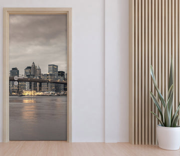 3D City River Bridge Building 106122 Assaf Frank Door Mural