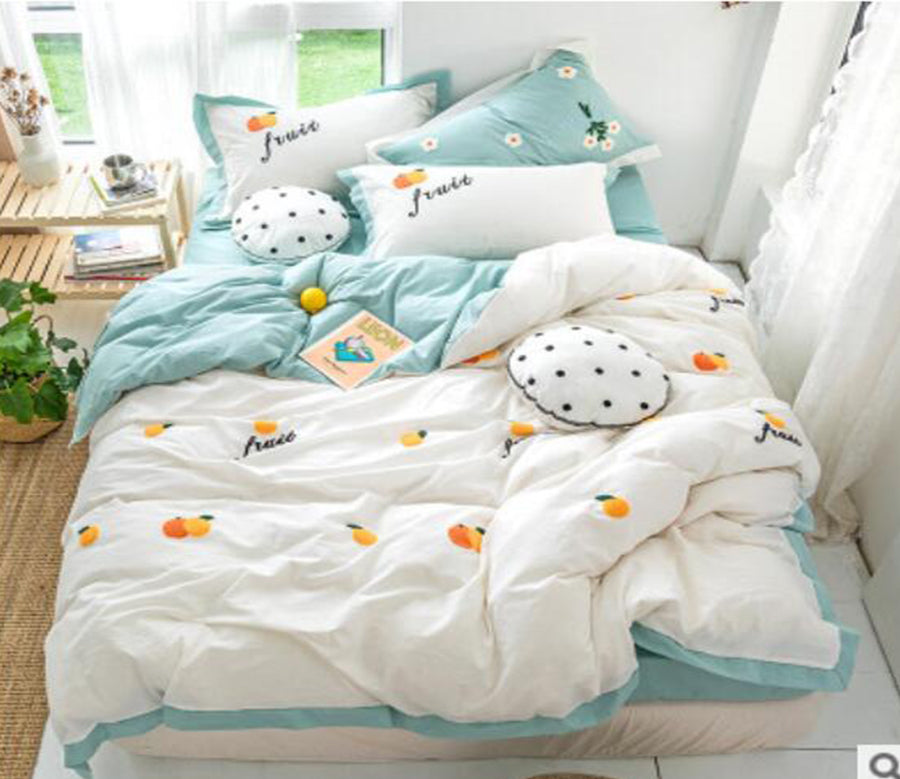 3D Orange 20119 Bed Pillowcases Quilt
