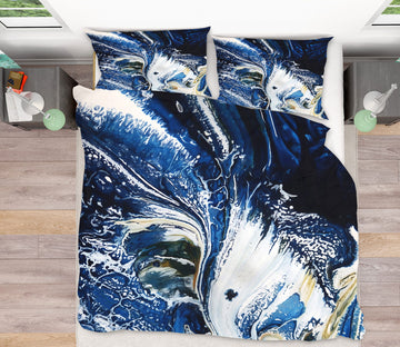 3D Dark Blue Pattern 59081 Bed Pillowcases Quilt