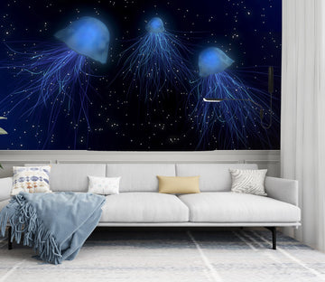 3D Undersea Jellyfish 160 Wall Murals
