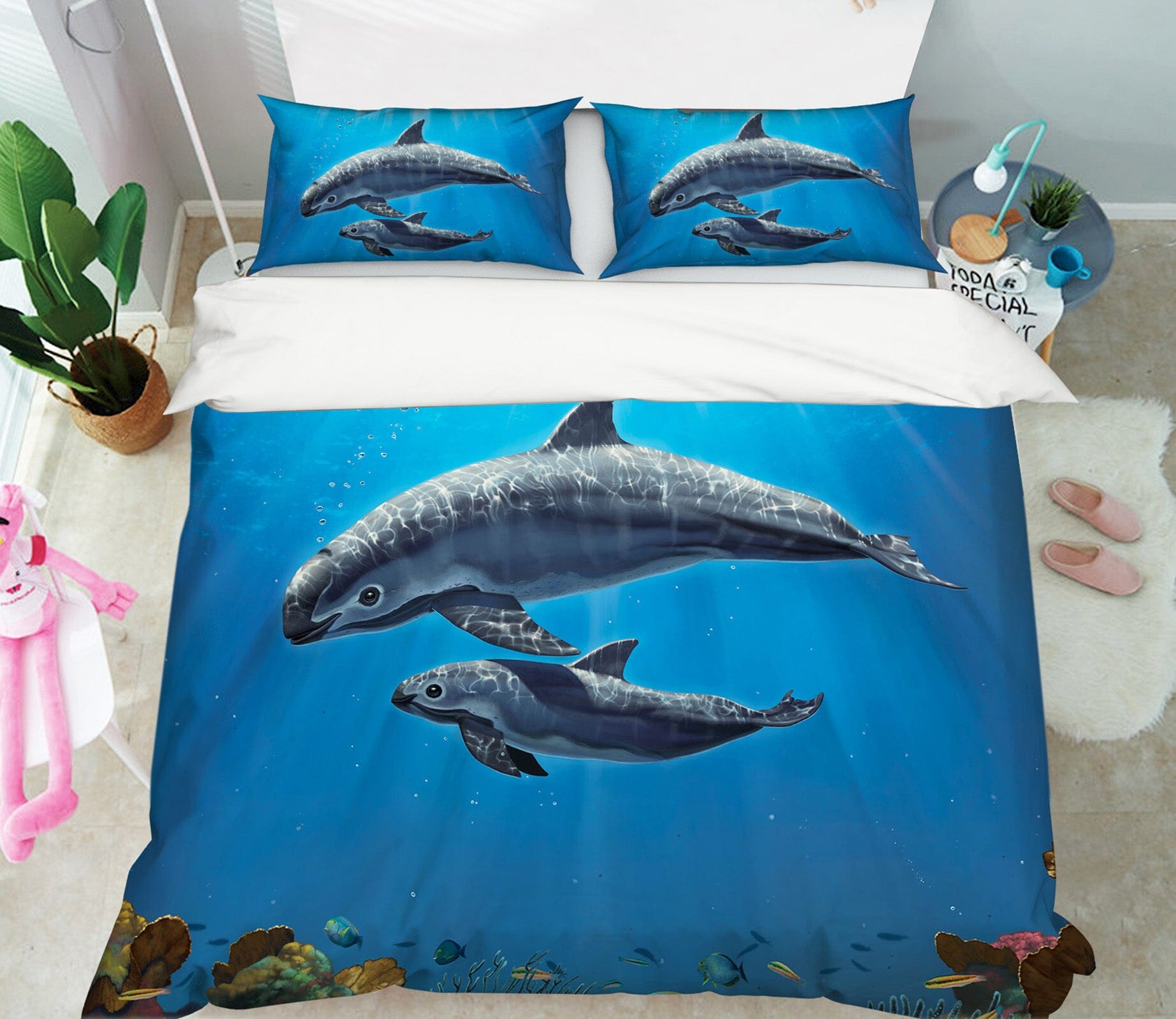 3D Vaquita Critically Endangered 098 Bed Pillowcases Quilt Exclusive Designer Vincent Quiet Covers AJ Creativity Home 
