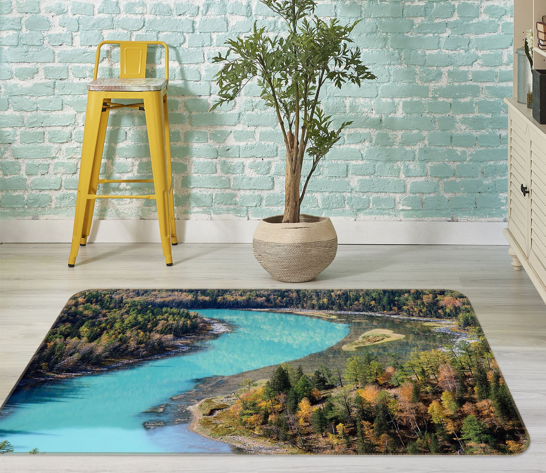 3D River 27107 Non Slip Rug Mat