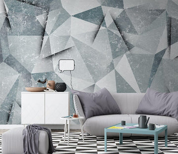 3D Grey Triangle WG039 Wall Murals Wallpaper AJ Wallpaper 2 